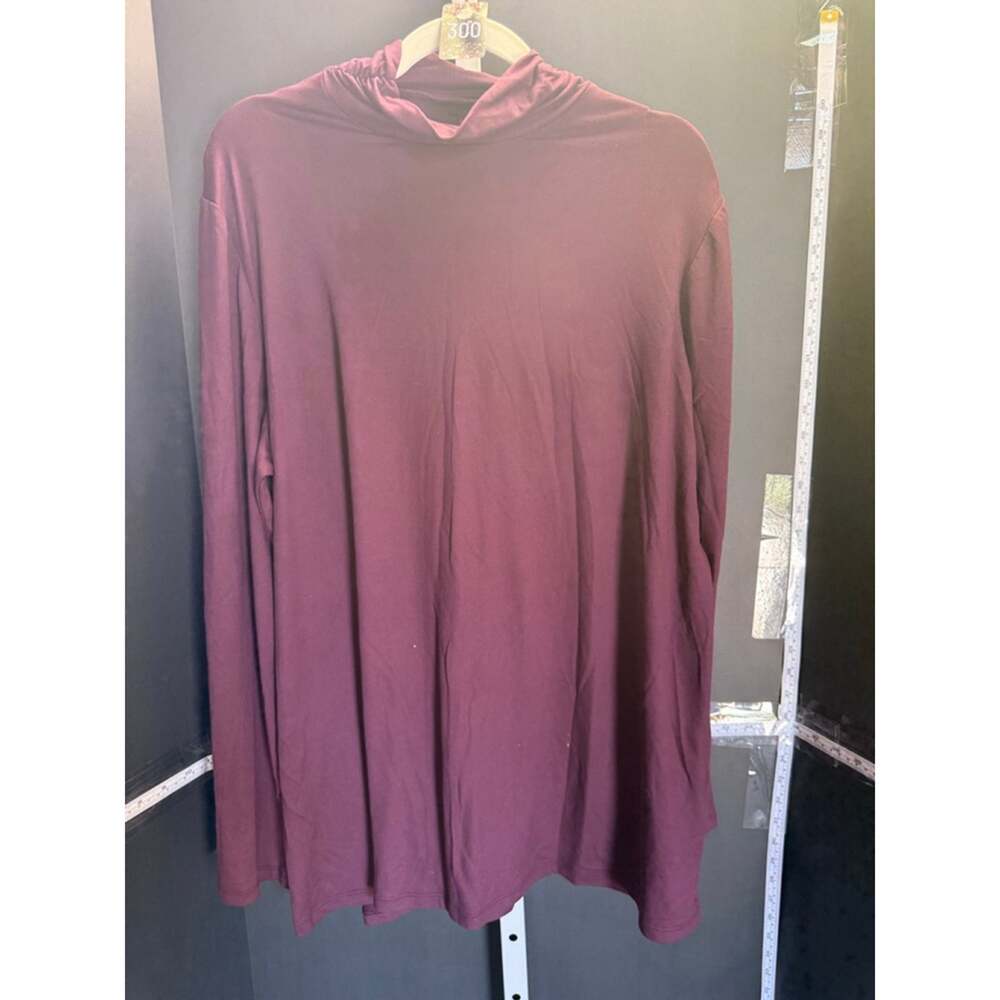 Women's Lane Bryant Burgundy Long Sleeve Tunic Top Plus Size 22